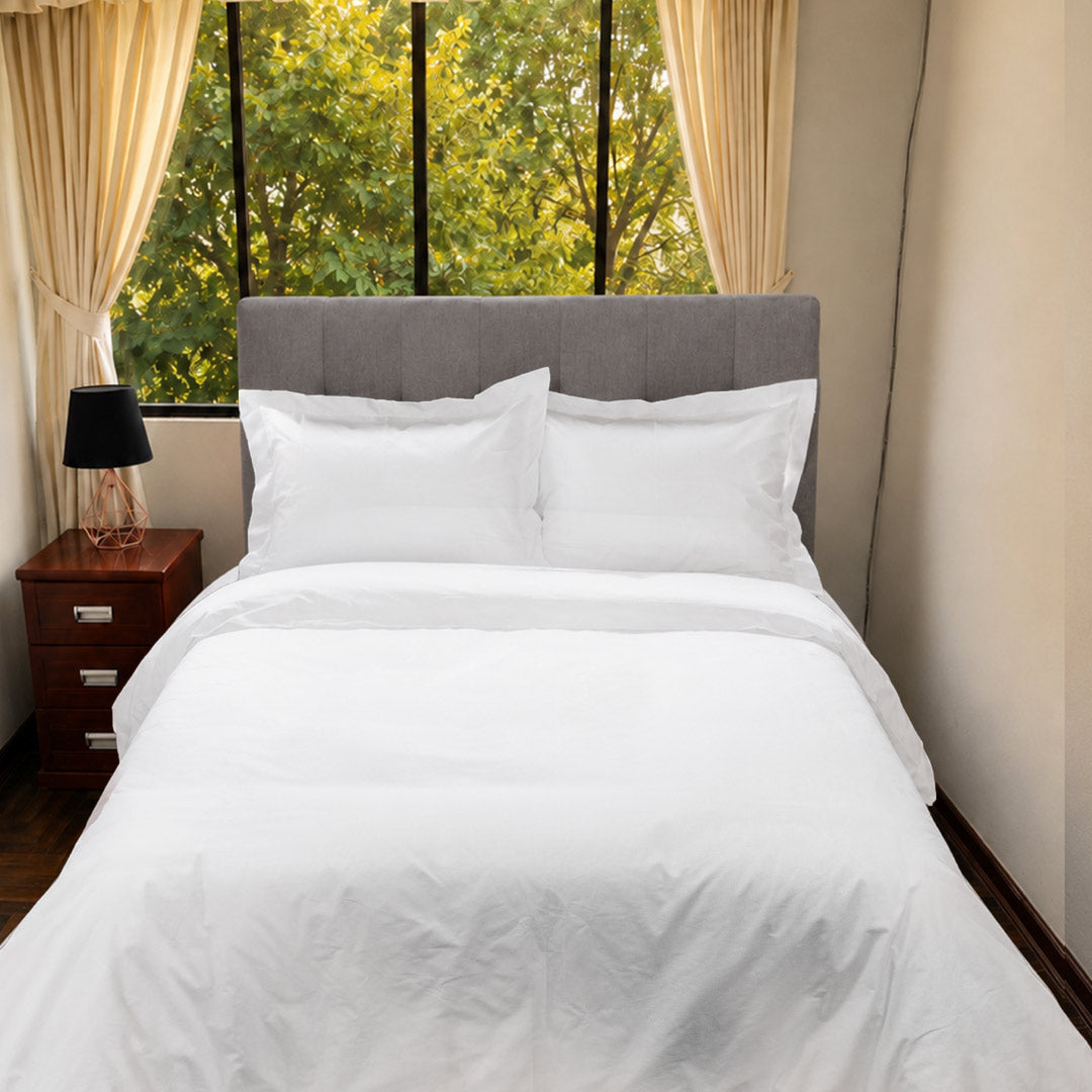 Funda Duvet para Plumón de Cama Resistente al lavado Blanco